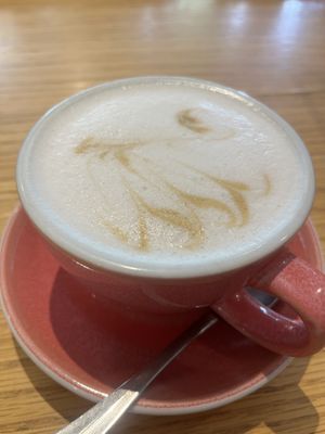 Hazelnut milk latte  at Big Apple Coffee Shop in Astana