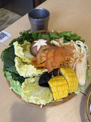 Hot pot vegetables  at Nothing is Everything - Elephant Wuyu Vegetarian Restaurant - Panlong Tiandi Branch - 大象无隅素食餐厅 - 蟠龙天地店 in Shanghai