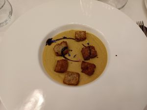 Crema di ceci al limone con crostini at La Chiave Bianca in Miglianico