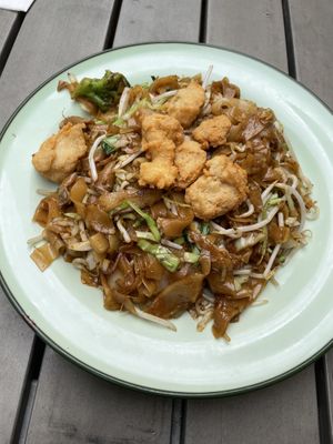 Char kway teow with crispy (not) chicken  at Ipoh Hawker - Macquarie Park in Macquarie Park
