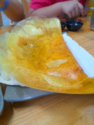 Vegan banh xeo at Lẩu Chay OMORI in Ho Chi Minh City