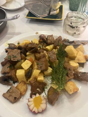 Seitan à alentejana  at O Ramiro in Abrantes