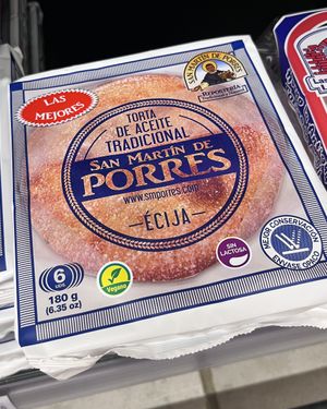 Traditional olive oil cake at Sorli - Discau in Premia De Mar