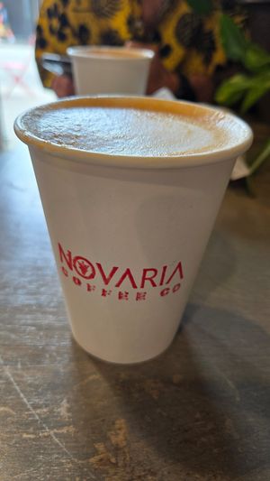 Oat latte at Novaria Coffee Co in Pittsburgh