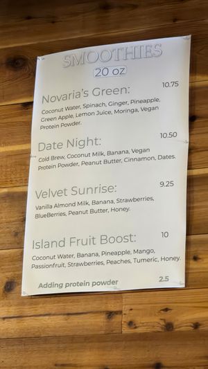 Smoothies at Novaria Coffee Co in Pittsburgh