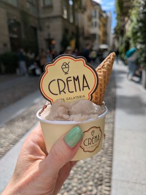 Chocolate/ banana caramel at Crema Alta Gelateria - Via Fiori Chiari in Milan
