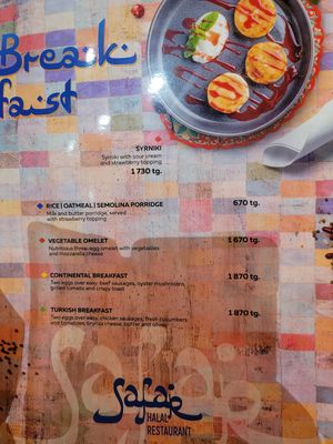 Vegetarian breakfast options from 10am at Safar in Almaty