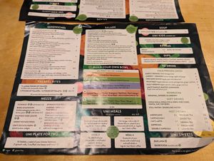 Menu at Umi Falafel - Dame St in Dublin