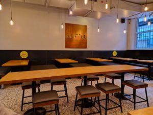 Seats inside at Umi Falafel - Dame St in Dublin