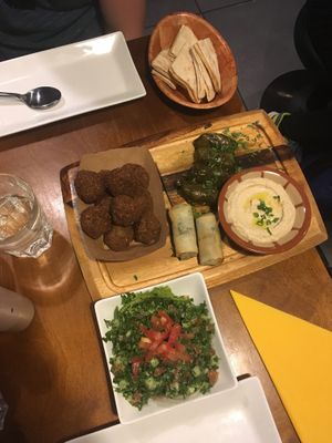 2 person sharing meal at Umi Falafel - Dame St in Dublin