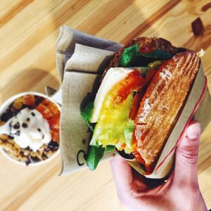 The Aloha sandwich! at Plants By Us in Helsinki