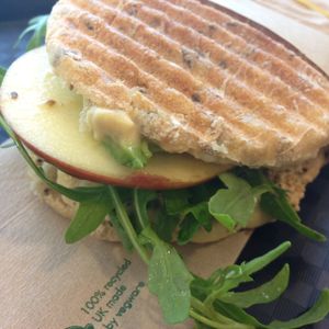 vegan yummy sandwich at Plants By Us in Helsinki