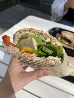 Johnny Cashew sandwich  at Plants By Us in Helsinki