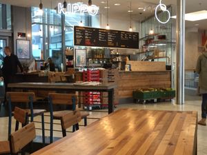 View from seating area at Plants By Us in Helsinki