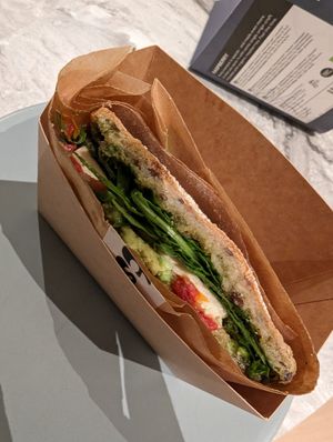 Sir Pesto sandwich at Plants By Us in Helsinki