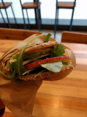 Hummus sandwich at Plants By Us in Helsinki