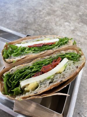 Pesto sandwich. Very fresh greens!!!  at Plants By Us in Helsinki