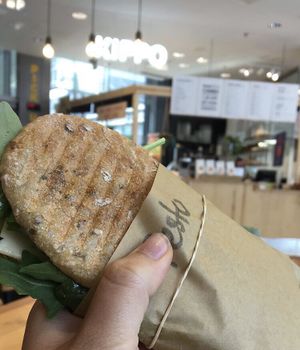 Sir pesto sandwich  at Plants By Us in Helsinki