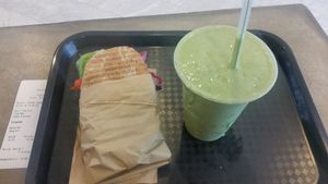 Chili the Kid sandwich + Iron Man smoothie at Plants By Us in Helsinki