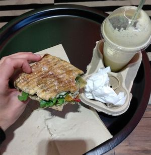 A typical sandwich that you can have with a juice (delicious) from Kippo. at Plants By Us in Helsinki