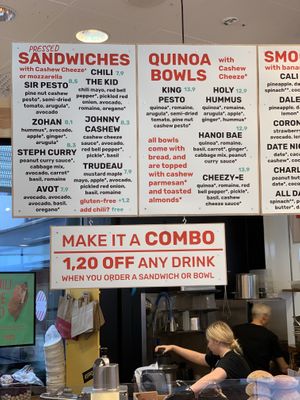 Great menu at Plants By Us in Helsinki