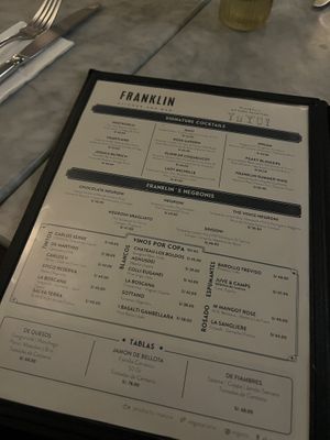 Drink selectionn  at FRANKLIN in Lima