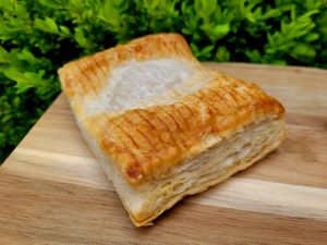 Vegan Red Thai Butternut Squash Slice at Model Bakery in Blaenau Ffestiniog