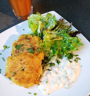 Celery - vegan cheese patties at Vegetaria in Vienna