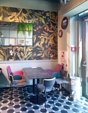 Indoor seating at Vegetaria in Vienna