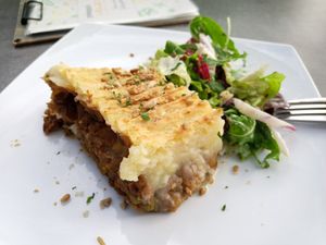 Vegan "Shepard's pie" at Vegetaria in Vienna