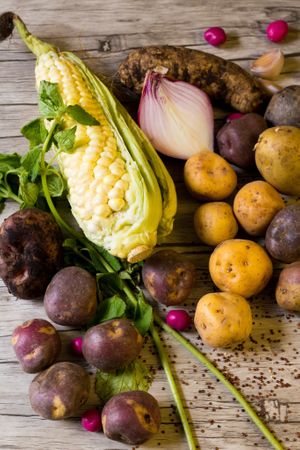 we have our traditional Bogota soup, Ajiaco!! at Naturalmente in Bogota