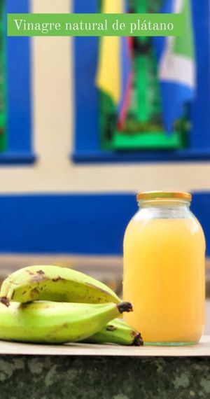 banana vinegar, one of our ancestral Colombian ingredients at Naturalmente in Bogota