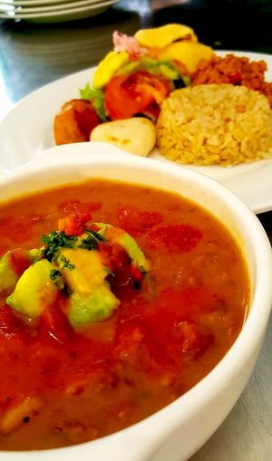 traditional Colombian menus, "frijolada montañera" at Naturalmente in Bogota