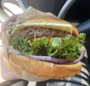Plantville Cheezeburger  at Burgerville in Portland