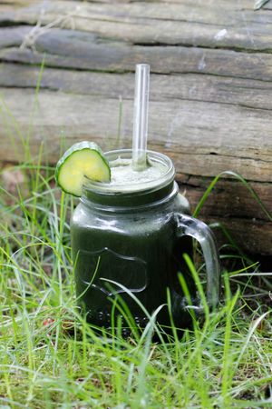 Super-green juice at The Glowing Gourmet in San Pablo La Laguna