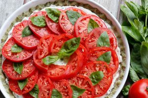 Tomato tarte at The Glowing Gourmet in San Pablo La Laguna