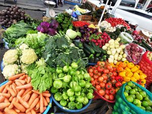 Local market at The Glowing Gourmet in San Pablo La Laguna