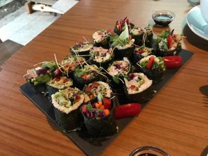Raw Vegan Food Sushi at The Glowing Gourmet in San Pablo La Laguna