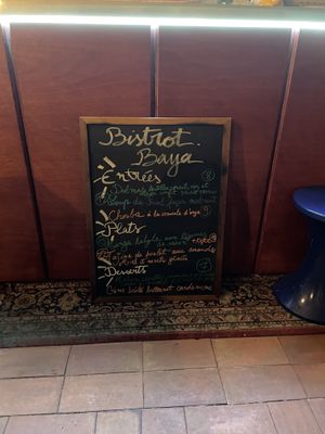 Menu   at Bistrot Baya in Marseille