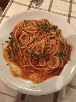 Spaghetti all’arrabiata  at Ai Balestrari in Rome