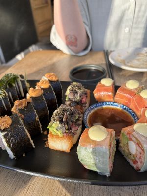 Amazing vegan salmon!  at Sushi Momo in Toronto