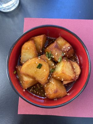 Potato with sichuan pepper sauce   at Atelier Mala in Bayonne