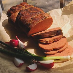 Vegan roast-beef (roast-no-beef), the large one at Kruzhok in Yerevan