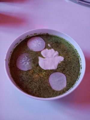 Okroshka (cold refreshing soup) at Kruzhok in Yerevan
