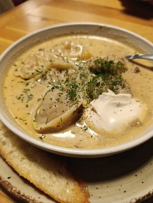 Dumpling soup! at Kruzhok in Yerevan