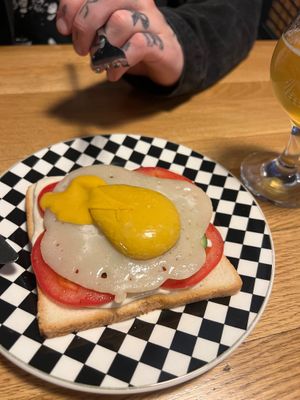 Vegan “egg” special in Kruzhok at Kruzhok in Yerevan