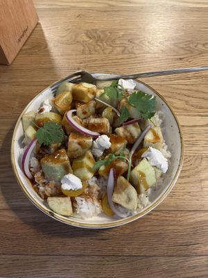 Fried aubergine   at Kruzhok in Yerevan