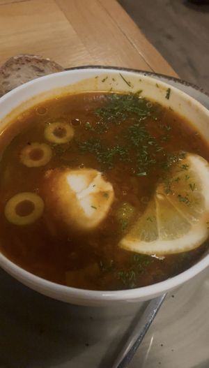 Solyanka soup  at Kruzhok in Yerevan