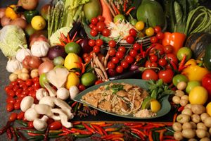 Plant-Based Chicken Pad Thai Noodles is a delicious plant-based Pad Thai dish, featuring tender plant-based chicken strips stir-fried with rice noodles and bean sprouts.  at Kats Oriental Cuisine in St Albans