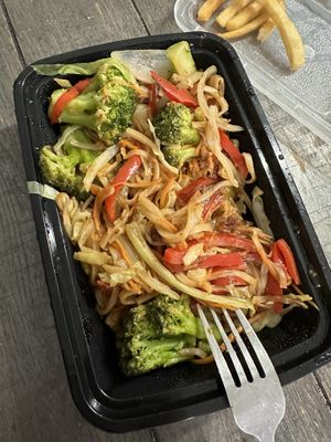 Stir Fry - Teriyaki with Rice Noodles and Vegetables  at AYCE Mongolian Grill in Middle Island